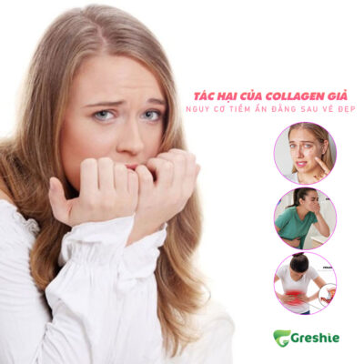 Tac hai cua collagen gia Nguy co tiem an dang sau ve dep