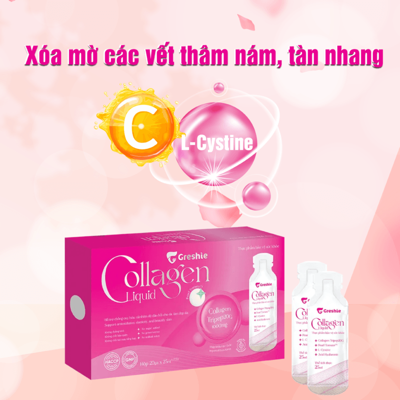 Uống Collagen Có Hại Gan Không? Sự Thật Khiến Bạn Bất Ngờ! Sử dụng greshie collagen kết hợp với Vitamin C để tăng hiệu quả tổng hợp collagen